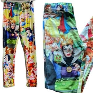 Disney Snow White Women’s/Juniors Leggings, Wicked Witch, Dwarfs, Size 7